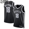 Maillot Enfant Brooklyn Nets Yuta Watanabe 18 2022-23 Nike Icon Edition Noir Swingman